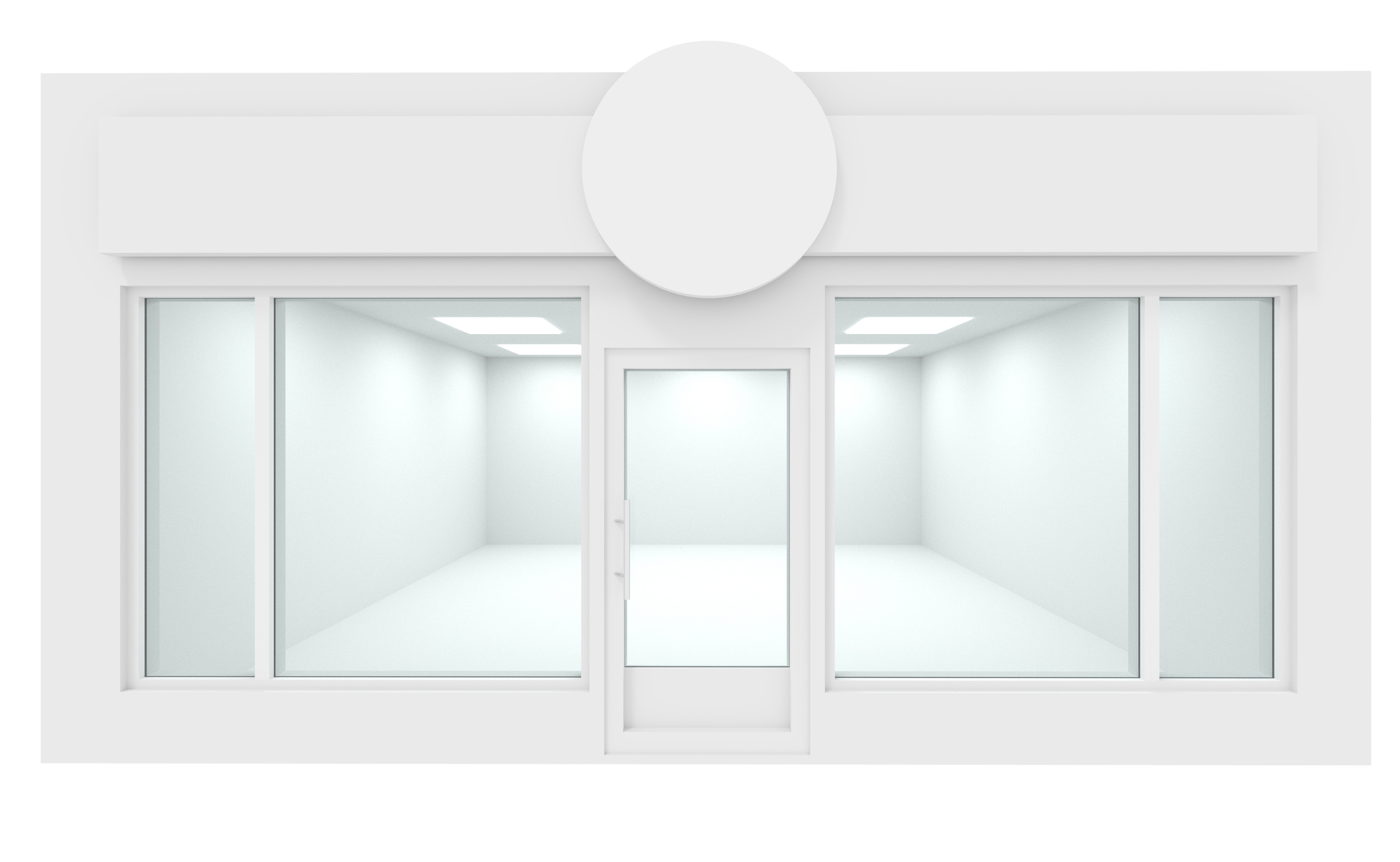 Storefront blank showcase